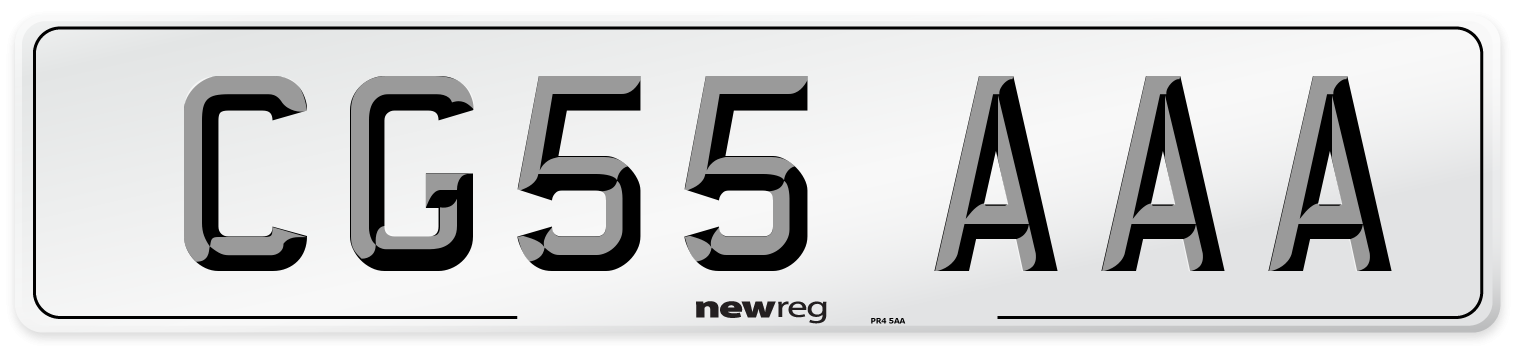 CG55 AAA Number Plate from New Reg